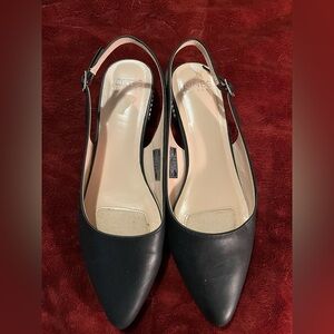 Sling back Flats with Pearl Detail